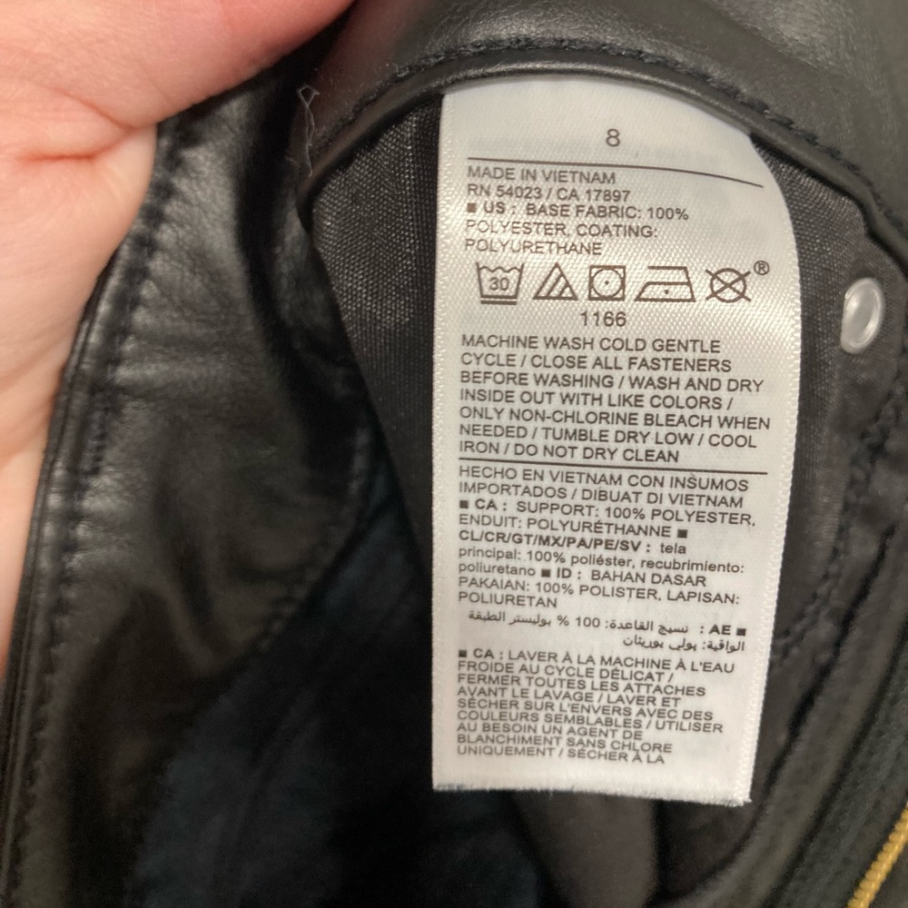 High Rise OG Straight Leg Faux Leather Women’s Pants - Picture 8 of 8